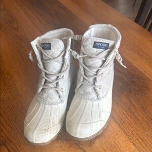 Sperry Off-White Duck Boots